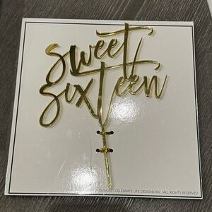 Sweet 16 cake topper
